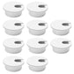 10 Pcs Desk Grommet 2" / 50 mm, Desk Cord Hole Cover, Cable Grommet ABS Plastic, Desk Hole Grommet for Home & Office Pc, Detachable Cable Cord Organizer-White