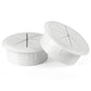 HYCC 2 Pack 2 Inch Flexible Desk Grommet,Organize Wires and Cables on Office Equipment, Computer Components, Entertainment Systems Effectively - Color: White