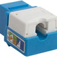 Cmple - RJ45 Keystone Jack 90 Degree Cat6 Keystone Jack Insert Punch Down RJ45 Connectors Female for Wall Plates, Patch Panels, Patch Cables, Ethernet Cables - Blue