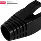 50 Pcs Cat7 Cat7A Cat8 Strain Relief Boot, RJ45 Plug Connector Cover Modular Network Plug Connector Cap Cable Connector Boots, Black