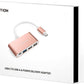 LENTION 4-in-1 USB-C Hub with Type C, USB 3.0, USB 2.0 for 2024-2016 MacBook Pro (M1-M4), iPhone 16-15 New Mac Air/Surface, ChromeBook, More, Multiport Charging & Connecting Adapter (C13, Space Gray)
