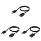 SABRENT 22AWG USB 3.0 Extension Cable A Male to A Female [Black] 3 Feet (CB-3030) (Pack of 3)