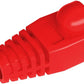 50 Pcs Cat5 Cat5E Cat6 Strain Relief Boot, RJ45 Plug Connector Cover Modular Network Plug Connector Cap Cable Connector Boots, Red