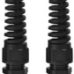 Strain Relief Cord Connector, CGELE 2 Pack NPT 1/2" Waterproof Cable Gland Cord Grip Spiral Adjustable Connector Strain Relief Cord Connectors Joints Nylon with Gaskets