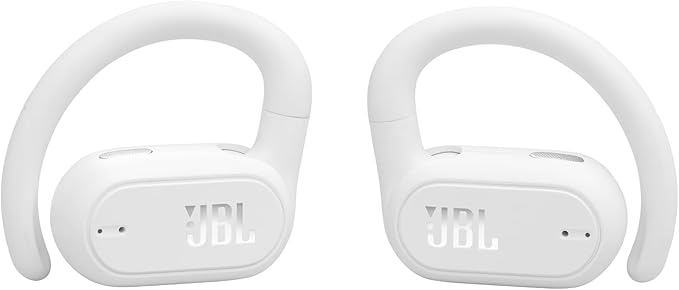 JBL SoundGear Sense - True Wireless Open-Ear Headphones, JBL OpenSound Technology, Splash and dust Resistant, 4 mics for Crisp, Clear Calls, Up to 24 Hours of Battery Life, Plus Speed Charge (White)