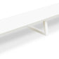TEAMIX White Dual Monitor Riser for 2 Monitors-42inch, Wood Desktop Dual Stand with Metal Legs, Long Screen/PC/Laptop Storage,Computer Shelf TV Holder Home Office