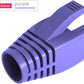 50 Pcs Cat7 Cat7A Cat8 Strain Relief Boot, RJ45 Plug Connector Cover Modular Network Plug Connector Cap Cable Connector Boots, Purple