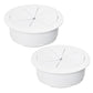 2 Pcs Desk Grommet 2-1/16" / 53 mm, Desk Hole Cover for Cables White, Cable Grommet ABS Plastic, Desk Hole Grommet for Home & Office Pc, Detachable Cable Cord Organizer