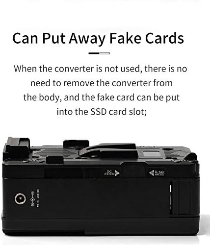CFast to SSD Adapter, Dual CFast 2.0 Memory Card 4TB to 2.5" SATA3 SSD Converter Compatible for Blackmagic URSA Mini 4K 4.6K Broadcast with Dual V Mount Battery Plate