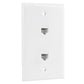 Ethernet Wall Plate, 2 Port Cat 6 RJ45 Keystone Female to Female Wall Plate Compatible with Cat7/6/6e/5/5e Ethernet Devices