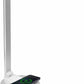 Mount-It! LED Desk Lamp with Wireless Charger and USB-C Charging Port, Dimmable Desk Lamp with 25 Brightness and Color Modes, for Home or Office, Adjustable Arm, Silver/White