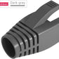 50 Pcs Cat7 Cat7A Cat8 Strain Relief Boot, RJ45 Plug Connector Cover Modular Network Plug Connector Cap Cable Connector Boots, Darkgrey