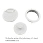 HAHIYO 2Pcs 2.4Inch/60mm White ABS Plastic Sector-Shaped Desk Grommet Wire Grommet Cable Management Cord Hole Cover Desk Wire Hole Insert Wire Organizer for Computer Office Home Equipment System