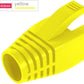 50 Pcs Cat7 Cat7A Cat8 Strain Relief Boot, RJ45 Plug Connector Cover Modular Network Plug Connector Cap Cable Connector Boots, Yellow