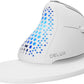 DeLUX Seeker Wireless Ergonomic Vertical Mouse with OLED Screen, BT and USB Receiver, Connect with Up to 4 Devices, Thumb Wheel, 4000DPI, Programmable Rechargeable Optical Mouse(M618XSD-White)