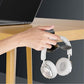 2-Pack Headphone Stand Hanger Wall Hooks, Save Space Headset Stand Holder for Universal Gaming Headset Airpods Max Sony Bose Beats, Strong Adhesive with Screws, White