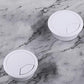 2pcs 2 inch Desk Wire Cord Cable Grommets Hole Cover for Office PC Desk Cable Cord Organizer Plastic Cover Black (White-2Pcs)