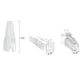 CableCreation RJ45 Ethernet Network Cable Strain Relief Boot 50-Pack Fits Cat5, Cat5e, Cat6, Cat6a, Color Coded Connector Plug Cover for Various Diameter LAN Cable, Transparent