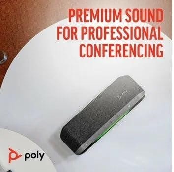Poly - Sync 40+ Bluetooth Smart Speakerphone (Plantronics) - Flexible Work Spaces - Connect to PC/Mac via Included BT600 Dongle & Smartphones via Bluetooth - Works with Teams (Certified), Zoom & more