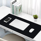 KINGFOM Desk Pad Office Desktop Protecter, PU Leather Desk Mat Blotters Organizer with Comfortable Writing Surface (47.2" x 23.6", Black+Red)