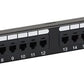 ICC CAT6 Patch Panel, UL Listed & PoE++ Rated Gigabit Applications, Rackmount 24 Port 1U 19-Inch Network Patch Panel with Rear 110 IDC Terminal Blocks for Gigabit Network Switch, Black