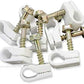STEREN Coaxial Cable Clips - Cable Holder - Wire Clips - Siding Clips for Hanging - Cord Holder for Desk - Cable Clamps (White, 200 Count - Single Screw)