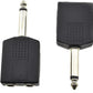 Hahiyo 6.35 M-2x6.35 F-TS Stereo Plug Interconnect Audio One Male 6.35mm(1/4 inch) and Two Females 6.35mm(1/4Inch) Adapter Splitter Good Signal Sound Snap Tight Not Wobble for Guitar Black 2pcs