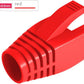 50 Pcs Cat7 Cat7A Cat8 Strain Relief Boot, RJ45 Plug Connector Cover Modular Network Plug Connector Cap Cable Connector Boots, Red