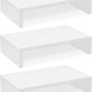 TEAMIX Monitor Stand Riser-3 Packs,Wood 3 Tiers Adjustable Monitor Stand Dual Monitor Riser for 2 Monitors/Laptop/PC Computer Stand for Desk (White, 3 PCS)