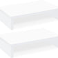 TEAMIX White Monitor Stand Riser - 2 Pack, Wood 2 Tier Adjustable Dual Monitor Riser for Laptop/PC Computer Stand for Desk