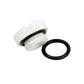 dracaena.io 6 pack G1/4" thread, Thin water Stop Plug Fitting with Coin Slot for Computer water cooling System, durable brass/copper material, White