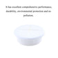 HAHIYO 2Pcs 2.4Inch/60mm White ABS Plastic Eight-petaled Desk Grommet Wire Grommet Cable Management Cord Hole Cover Desk Wire Hole Insert Wire Organizer for Computer Office Home School Equipment