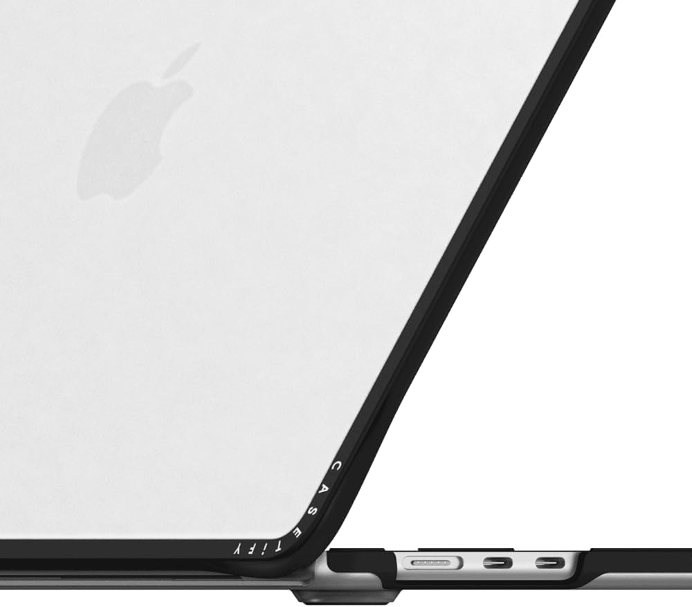 CASETiFY Impact MacBook Air 15" (M2-M4) Case [Cushioned Impact Corners/Scratch-Resistant/Anti-Slip Grip] - Gigi Garden Florals - MacBook - Clear Black