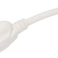2 Way Power Splitter, 3 Prong 1 to 2 Extension Cord Splitter, 1.4' Short Extension Cord Indoor Cable Strip Outlet Saver, SJT 16AWG for Halloween Lights, Christmas Decorations, Computer, White, 1.4FT
