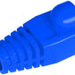 50 Pcs Cat5 Cat5E Cat6 Strain Relief Boot, RJ45 Plug Connector Cover Modular Network Plug Connector Cap Cable Connector Boots, Blue