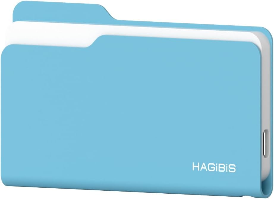 Hagibis SSD Enclosure, Folder Style USB 3.2 Gen2 10Gbps to NVMe PCI-E M.2 SSD Case, M.2 External Hard Drive Enclosure for MacBook Laptop iPad Android iPhone 17 Pro Max (Blue 2230-2280)