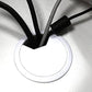 2pcs 2 inch Desk Wire Cord Cable Grommets Hole Cover for Office PC Desk Cable Cord Organizer Plastic Cover Black (White-2Pcs)