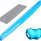 Gel Keyboard Wrist Rest Set Plus - ABRONDA Keyboard & Mouse Wrist Support Pad Office, Computer, Laptop, Mac - Durable, Comfortable and Pain Relief- Blue Set