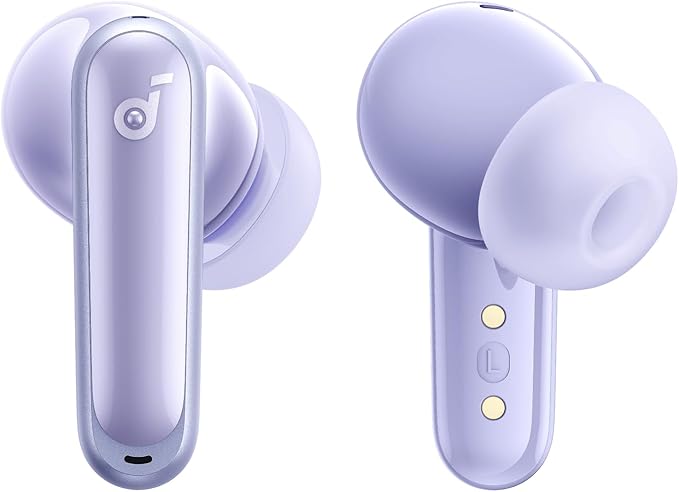 Soundcore P40i by Anker, Noise Cancelling Wireless Earbuds, Adaptive Noise Cancelling to Environments, Heavy Bass, 60H Playtime, 2-in-1 Case and Phone Stand, IPX5, Wireless Charging, Bluetooth 5.3