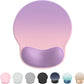 Ergonomic Mouse Pad Wrist Support, Comfortable Mouse Pad Wrist Rest, Relieve Wrist Pain Gel Mouse pad, Non-Slip Rubber Base Mousepad for Laptop, Computer (Gradient Pink Purple)