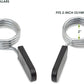 2Pcs Black 2 Inch Barbell Clamps, Stainless Steel Spring Collar Clips Weight Bar Clamps Dumbbell Barbell Handle Locking Clip for Weightlifting Strength Gym Fitness Training Accessories, Collars