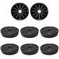 8PCS Cable Grommets, 2"(50mm) Desk Hole Cover Petal Shaped Buckle Type Nylon Snap Bushing Grommet, Wire Hole Cover Insert for Cables and Cords Management and Protection of Cabinet, Black
