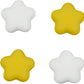 Star-Shaped Thumb Grips for Nintendo Switch 2 4PCS Soft Silicone Joystick Caps, Yellow & White, Anti-Slip