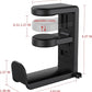 Adjustable Headphone Stand Holder - Universal Desktop Organizer for Gaming/Office Setup - Durable & Lightweight Design - Easy Installation - Modern Accessory - Black