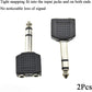 Hahiyo 3.25 M-2x6.35 F-TRS Stereo Plug Interconnect Audio One Male 6.35mm(1/4 inch) and Two Females 3.25mm(1/8Inch) Adapter Splitter Good Signal Sound Snap Tight Not Wobble for Guitar Black 2pcs