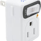SYCON Adapter Outlet Extender with Night Light, Wall Outlet with Switch on off, Outlet Splitter with 2 Outlets