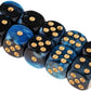 20PCS Polyhedral Dice D6 Dice 16mm Acrylic 6 Sided Dice Game Dice for RPG MTG DND Dice Table Games (Blue Black and Red Black)