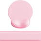 Ergonomic Mouse Pad Wrist Support Set, Memory Foam Keyboard Wrist Rest Set, Relieve Wrist Pain Keyboard Pad, Non-Slip Base Mousepad(Pink Set)