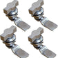 Thumb Operated Offset Cam Lock, Stainless Steel Keyless, Metal Replacement Lock Cylinder for RV Compartment Camper Storage Door Cabinet Mailbox Drawer Latch (4pcs)