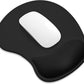 ITNRSIIET Ergonomic Mouse Pad, Cushioned Gel Wrist Rest, Non-Slip Base, Smooth Surface, Cute Multi-Color, 9.5 x 8.2 in, Black